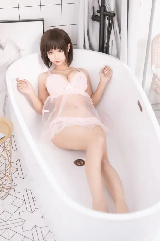 蠢沫沫 NO.162 沫沫真爱版 粉纱 – 009.webp