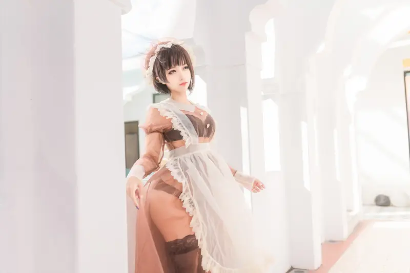 蠢沫沫 NO.175 沫沫真爱版 纱-室外女仆 – 001.webp