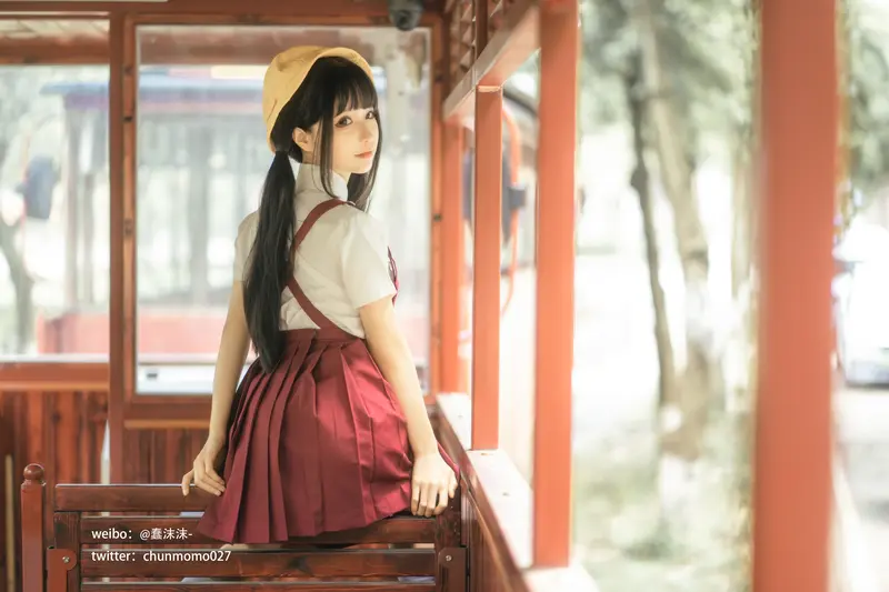 蠢沫沫 NO.178 红火车 – 003.webp