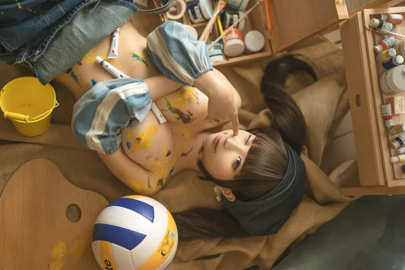 蠢沫沫 NO.183 画室背带裤-绅士版 – 084.webp