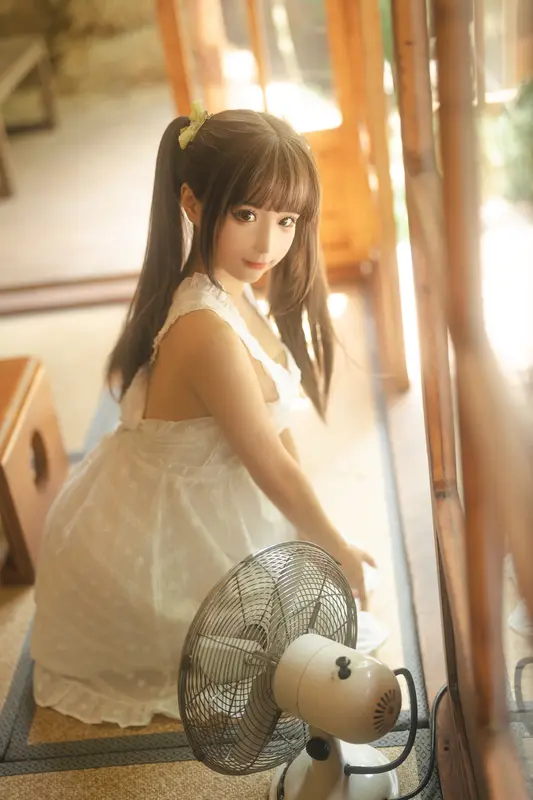 蠢沫沫 NO.186 夏 白吊带 – 003.webp