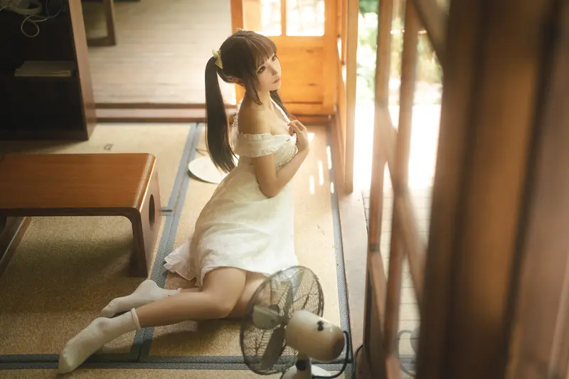 蠢沫沫 NO.186 夏 白吊带 – 006.webp