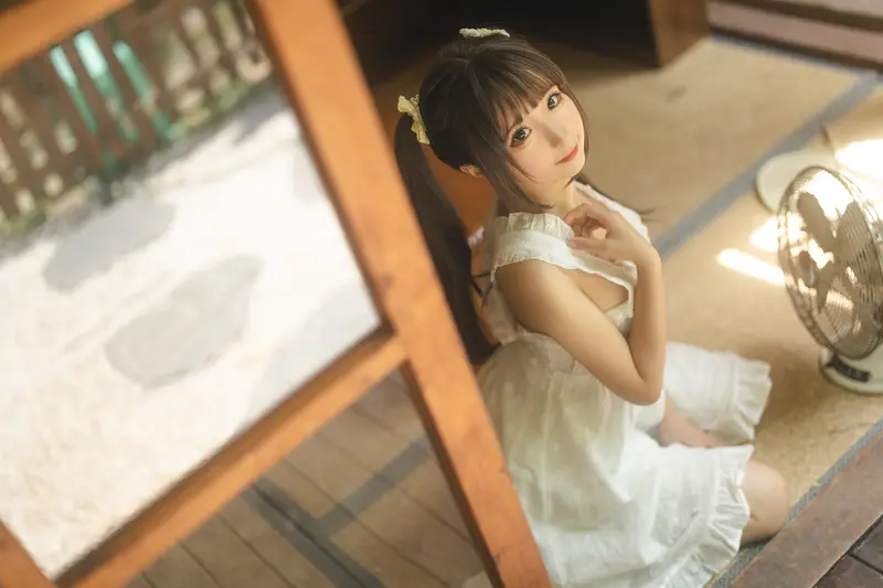 蠢沫沫 NO.186 夏 白吊带 – 008.webp
