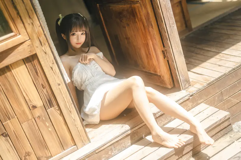 蠢沫沫 NO.186 夏 白吊带 – 049.webp
