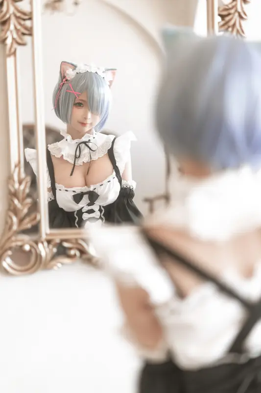 蠢沫沫 NO.190 猫耳雷姆 – 002.webp