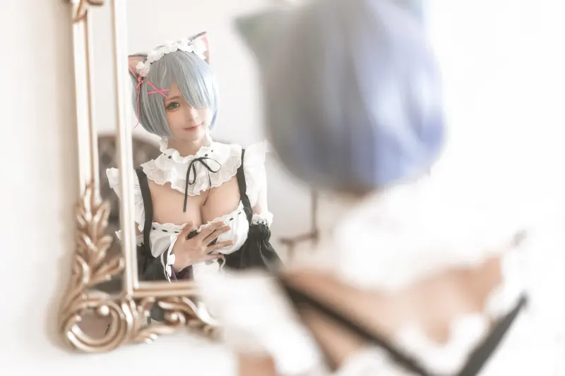 蠢沫沫 NO.190 猫耳雷姆 – 003.webp