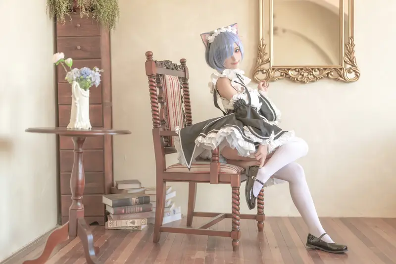 蠢沫沫 NO.190 猫耳雷姆 – 012.webp
