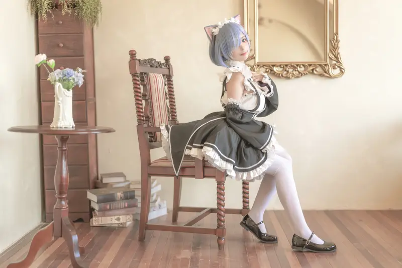 蠢沫沫 NO.190 猫耳雷姆 – 013.webp