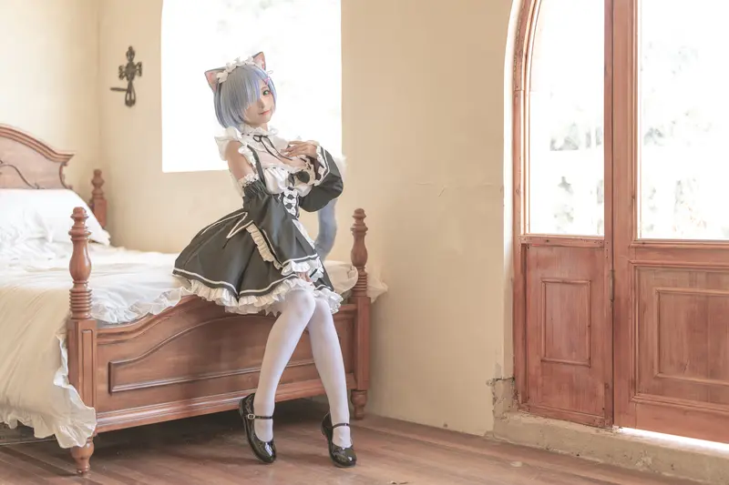 蠢沫沫 NO.190 猫耳雷姆 – 016.webp