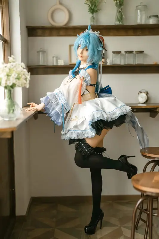 蠢沫沫 NO.217 甘雨女仆 – 010.webp
