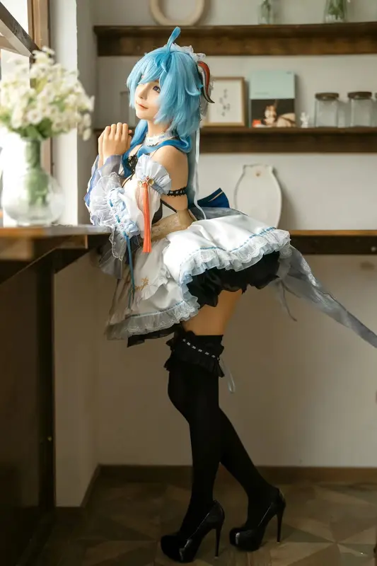 蠢沫沫 NO.217 甘雨女仆 – 014.webp