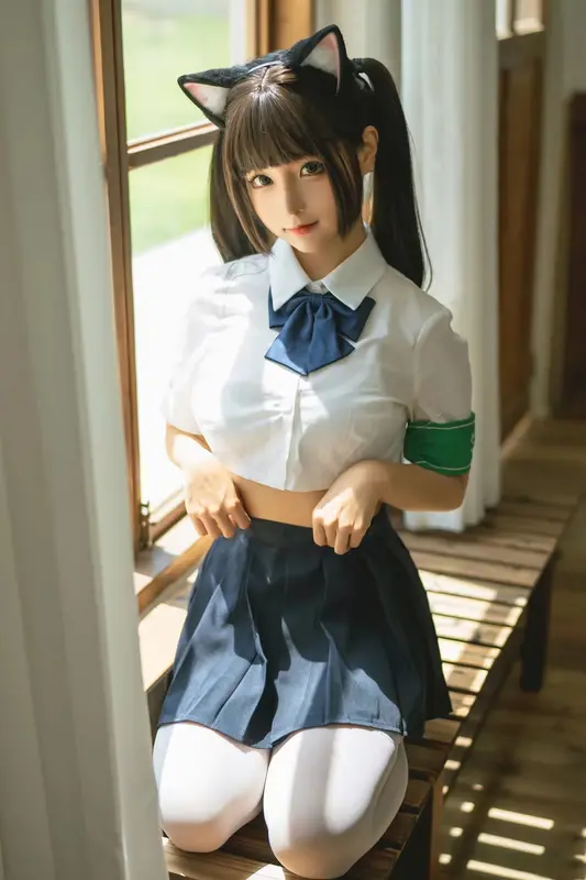 蠢沫沫 NO.218 关于我的学妹是只猫娘这件事 – 008.webp