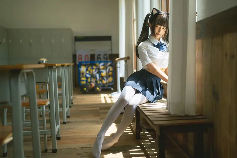 蠢沫沫 NO.218 关于我的学妹是只猫娘这件事 – 013.webp