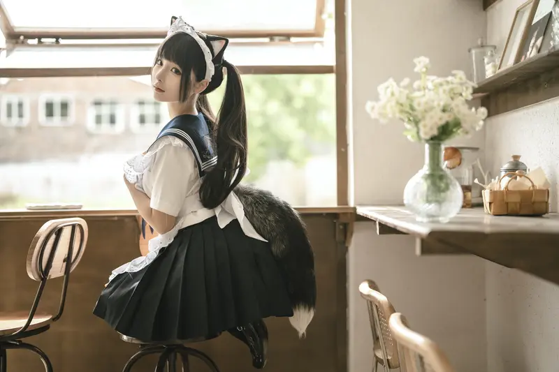 蠢沫沫 NO.221 猫猫女仆 – 001.webp