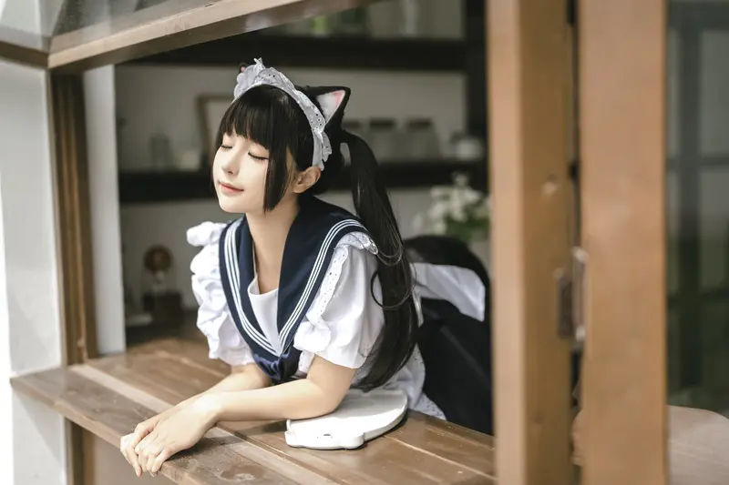 蠢沫沫 NO.221 猫猫女仆 – 012.webp