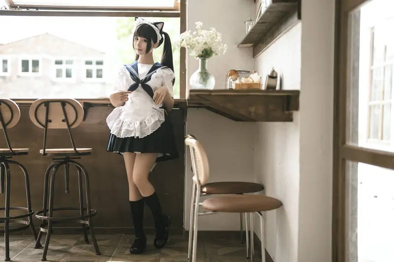 蠢沫沫 NO.221 猫猫女仆 – 022.webp