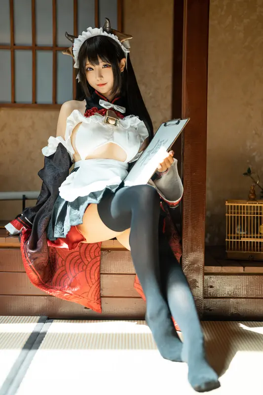 蠢沫沫 NO.224 牛牛女仆 – 001.webp