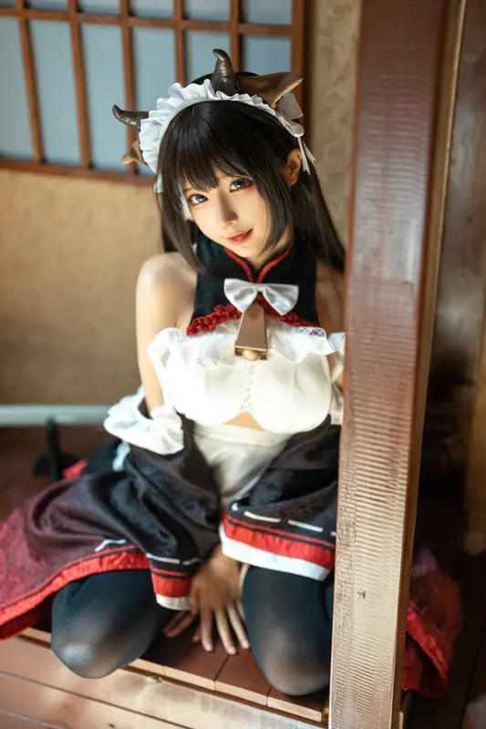 蠢沫沫 NO.224 牛牛女仆 – 009.webp