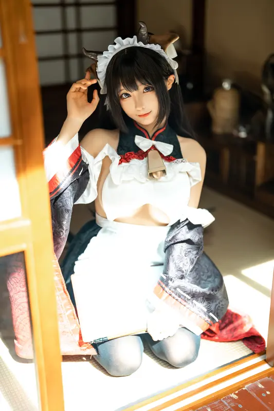 蠢沫沫 NO.224 牛牛女仆 – 011.webp