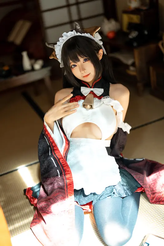 蠢沫沫 NO.224 牛牛女仆 – 013.webp
