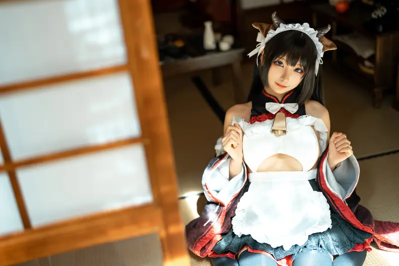 蠢沫沫 NO.224 牛牛女仆 – 014.webp