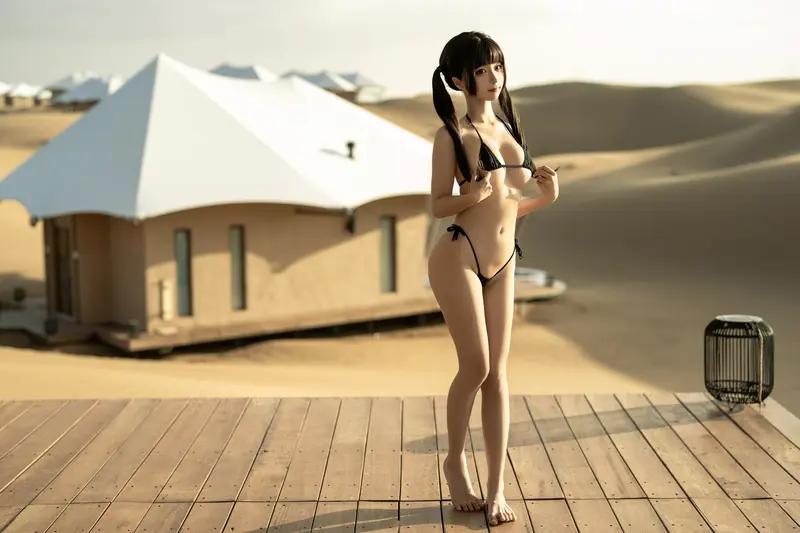 蠢沫沫 NO.246 沙漠比基尼 – 001.webp