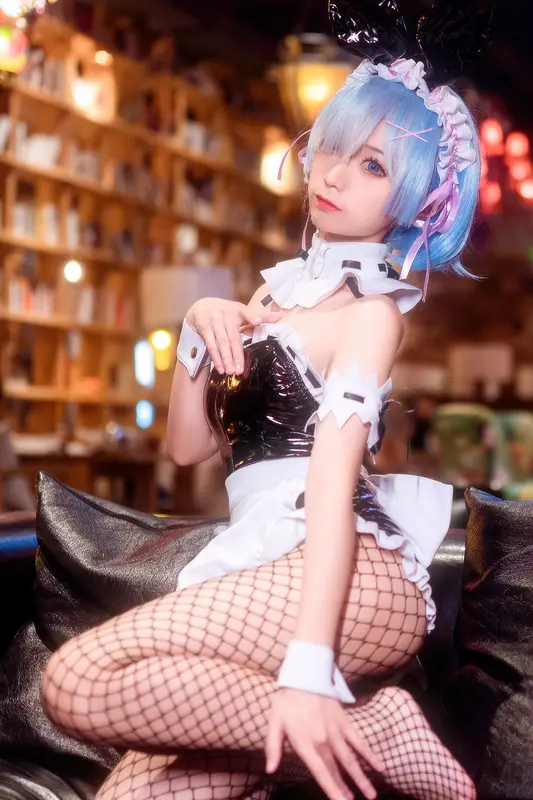 蠢沫沫 NO.25 雷姆兔女郎 – 001.webp