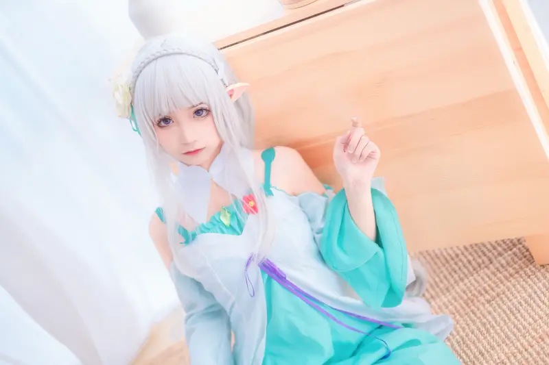 蠢沫沫 NO.27 绿睡衣 – 006.webp