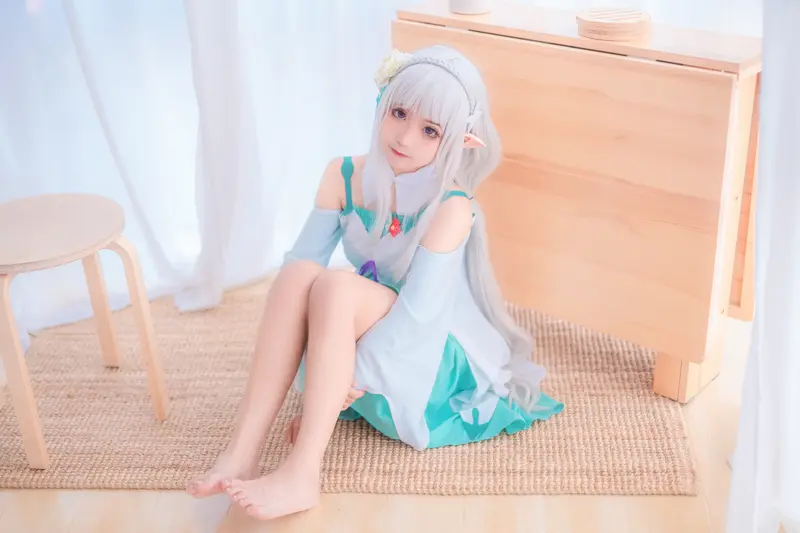 蠢沫沫 NO.27 绿睡衣 – 016.webp