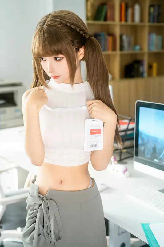 蠢沫沫 NO.297 四月T3订阅《工作时间》 – 012.webp