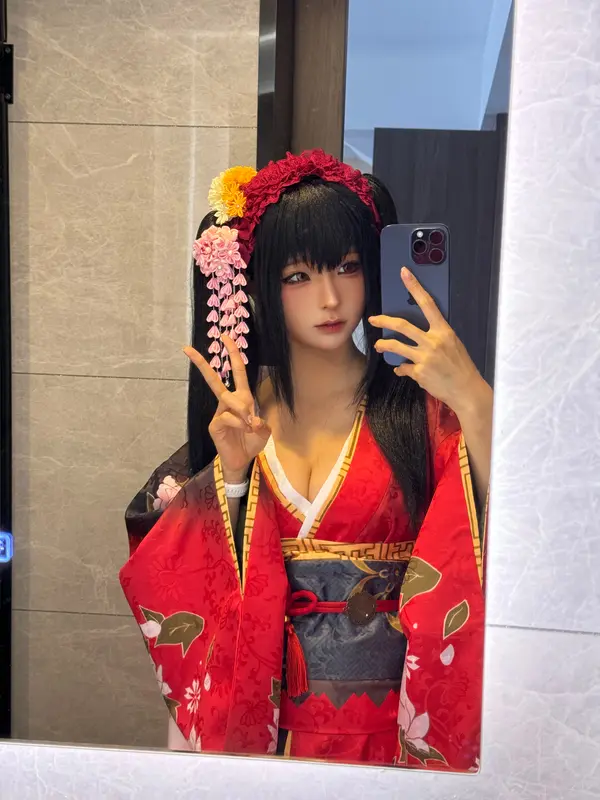 蠢沫沫 NO.306 狂三和服cos花絮 – 002.webp