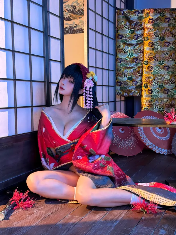 蠢沫沫 NO.306 狂三和服cos花絮 – 006.webp