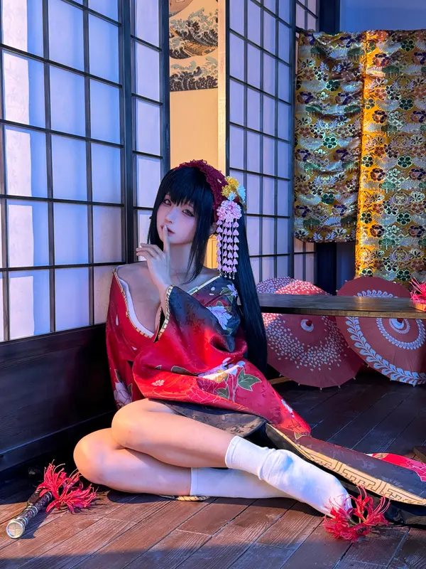蠢沫沫 NO.306 狂三和服cos花絮 – 007.webp