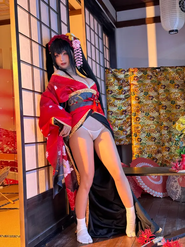 蠢沫沫 NO.306 狂三和服cos花絮 – 012.webp