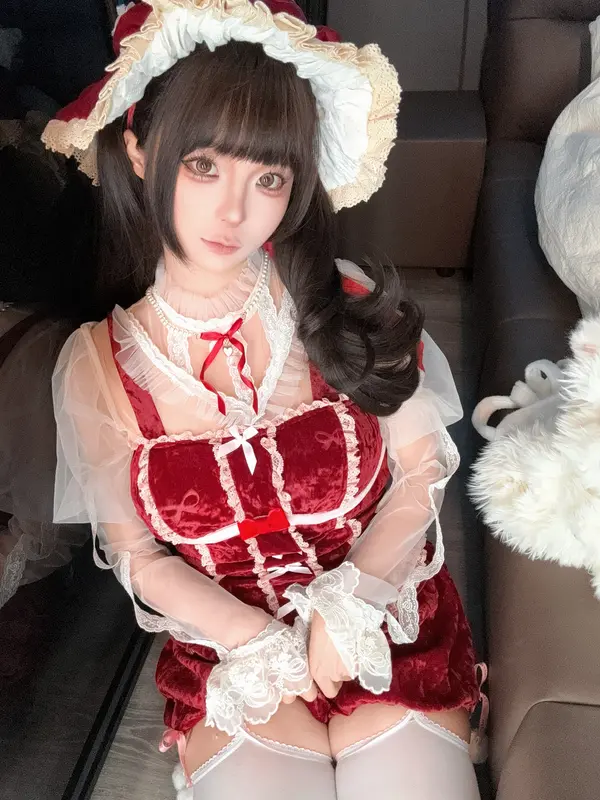 蠢沫沫 NO.348 2025年1月合集 花裙 – 003.webp