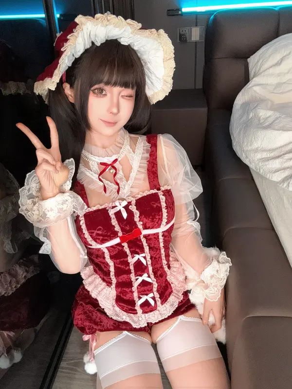 蠢沫沫 NO.348 2025年1月合集 花裙 – 011.webp