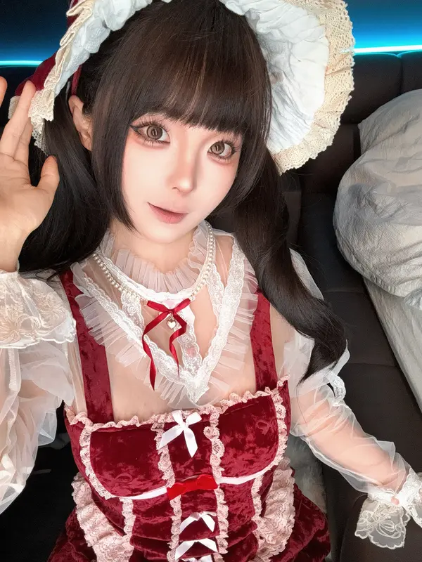 蠢沫沫 NO.348 2025年1月合集 花裙 – 014.webp