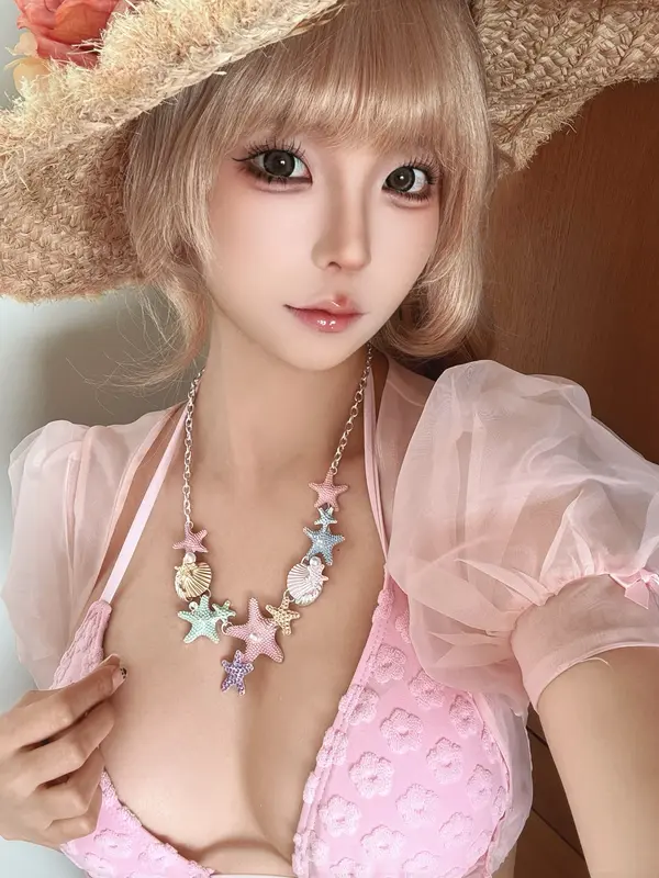 蠢沫沫 NO.356 2025年2月自拍 粉色大胸 – 002.webp
