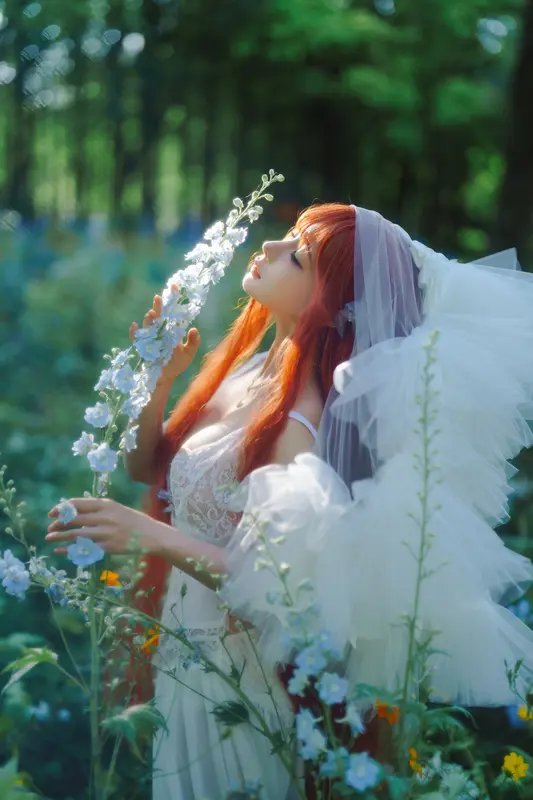 蠢沫沫 NO.357 花丛婚纱 – 007.webp