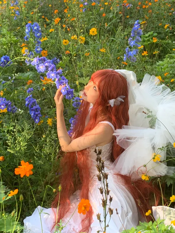 蠢沫沫 NO.357 花丛婚纱 – 055.webp