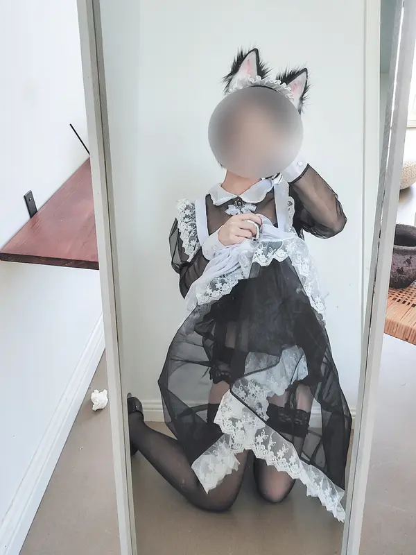 蠢沫沫 NO.37 透明女仆自拍 – 002.webp