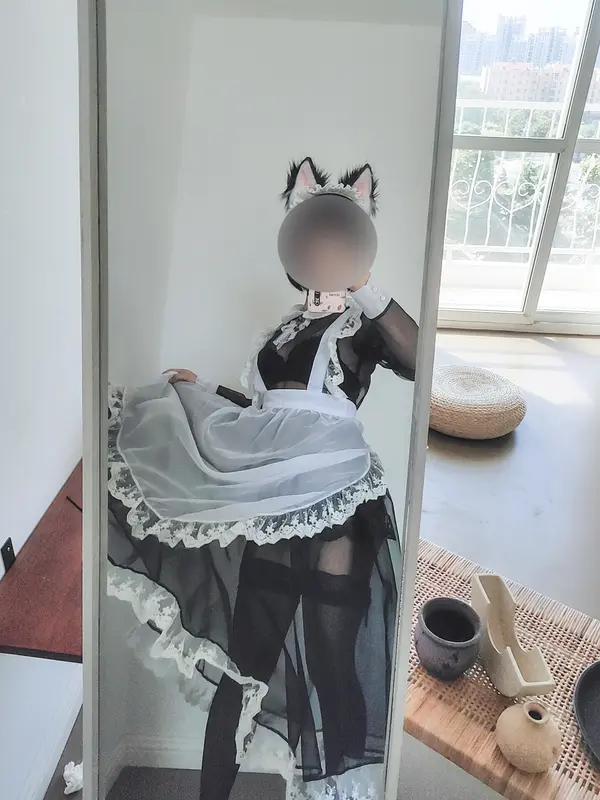 蠢沫沫 NO.37 透明女仆自拍 – 005.webp