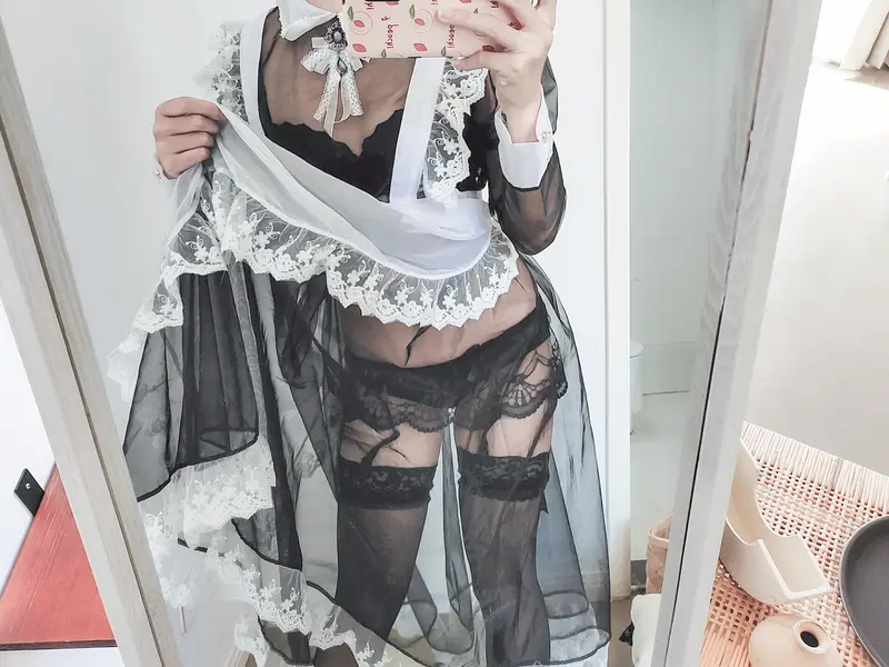蠢沫沫 NO.37 透明女仆自拍 – 025.webp