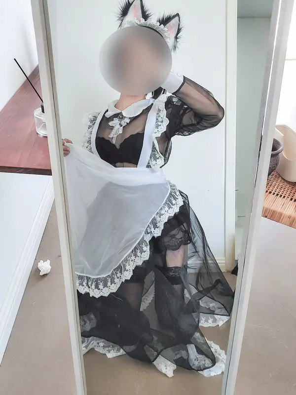 蠢沫沫 NO.37 透明女仆自拍 – 040.webp
