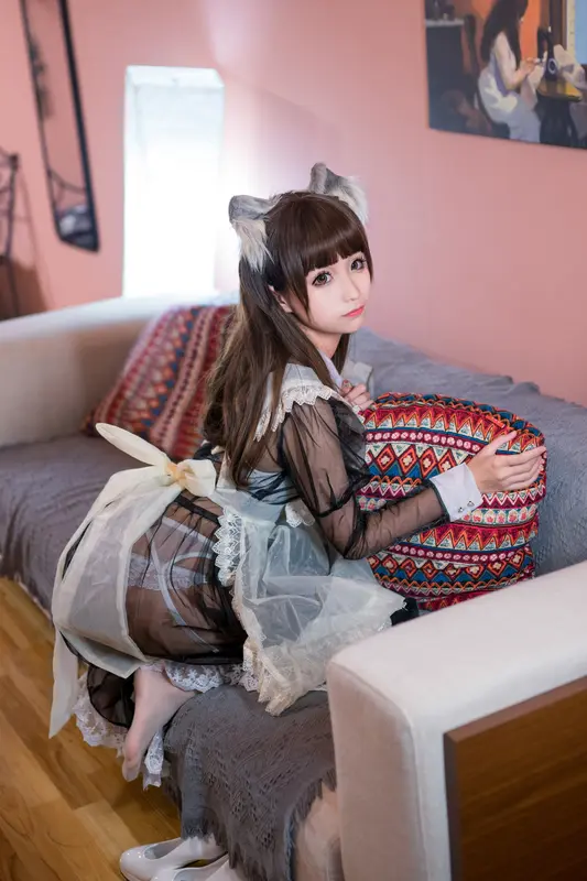 蠢沫沫 NO.41 黑透明女仆 – 004.webp