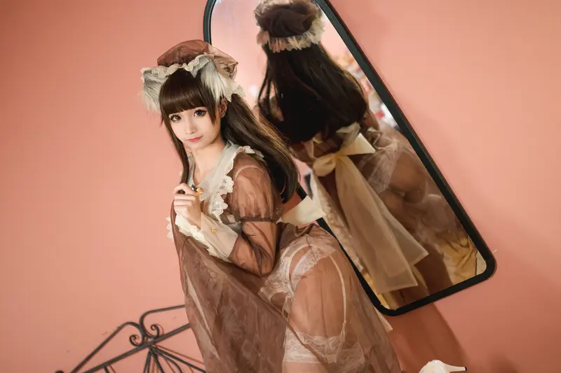 蠢沫沫 NO.42 棕透明女仆 – 024.webp