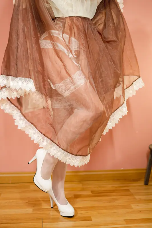 Elegance in Brown: A Sheer Maid Fantasy