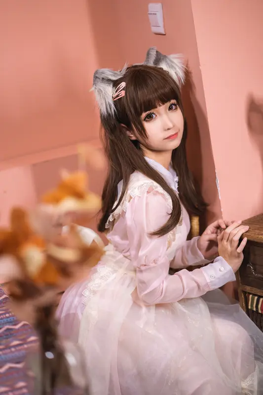 蠢沫沫 NO.43 粉透明女仆 – 001.webp