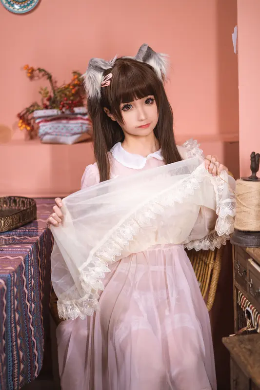 蠢沫沫 NO.43 粉透明女仆 – 003.webp