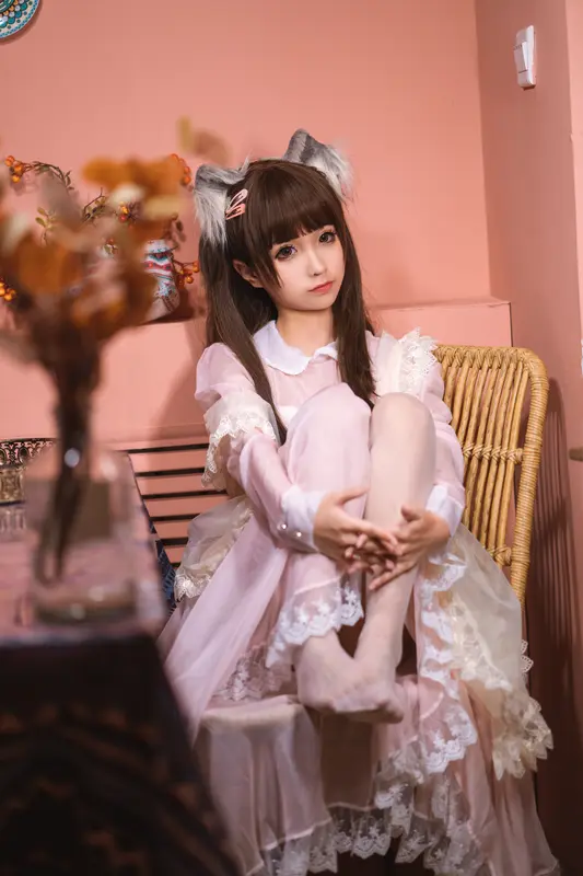蠢沫沫 NO.43 粉透明女仆 – 008.webp